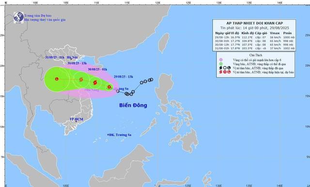 Bão số 6 khả năng hình thành ngay đêm nay, hướng thẳng vào đất liền nước ta